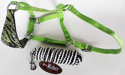 Horse Noseband Tack Bronc Leather HALTER Tiedown Lead Rope  280324