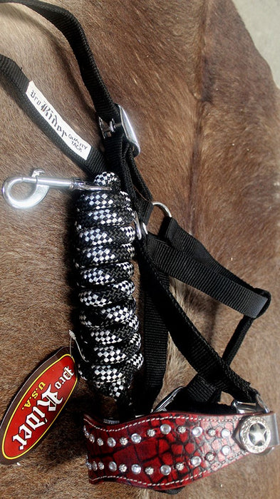 Horse Noseband Tack Bronc Leather HALTER  280124