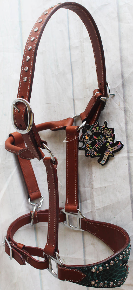 Horse Noseband Tack Leather Bronc Show HALTER   28127