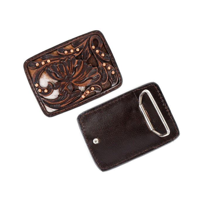 Challenger Western Belt Buckle for Cowboy Cowgirl Handmade Leather Engraved 28FK