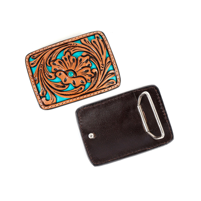 Challenger Western Belt Buckle for Cowboy Cowgirl Handmade Leather Engraved 28FK