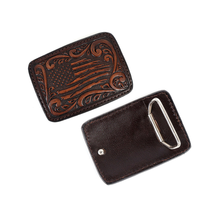 Challenger Western Belt Buckle for Cowboy Cowgirl Handmade Leather Engraved 28FK
