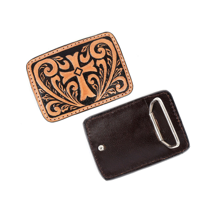 Challenger Western Belt Buckle for Cowboy Cowgirl Handmade Leather Engraved 28FK