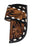 Western Leather Basket Weave Floral Tooled Leather Knife Holder Side Access Sheath 29FK016C