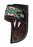 Western Feather Tooled Beaded Inlay Leather Side Access Knife Sheath 29FK060C