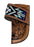 Western Floral Tooled Aztec Beaded Inlay Leather Side Access Knife Sheath 29FK061C