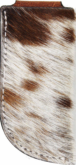 Horse Western Leather Hair-On 4" Knife Sheath Holder Pouch 2" Belt Loop 29FK07
