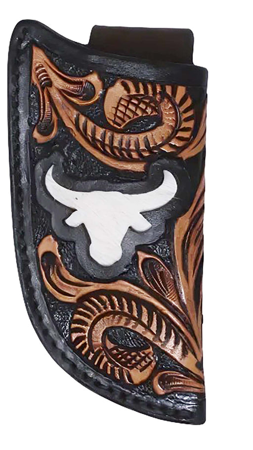 Horse Western Leather Knife Sheath Holder Pouch 2" Belt Loop 29KnifeSheathFK09