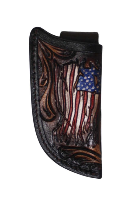 Horse Western Leather Knife Sheath Holder Pouch 2" Belt Loop 29KnifeSheathFK09