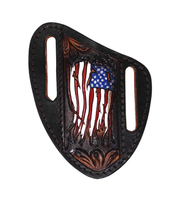 Horse Western Leather Knife Sheath Holder Pouch 2" Belt Loop 29KnifeSheathFK09