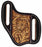 Horse Western Fashion Handcrafted Floral Tooled Full Grain Black Leather 3"  Sheath Holder   Pouch with 2" Belt Slits 29FK14