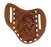 Western Leather Floral Basket Tooled Buckstitch Leather Knife Holder Flat Sheath 29FK17B