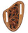 Western Leather Floral Tooled Beaded Inlay Knife Holder Flat Sheath 29RSKnifeHolder-B
