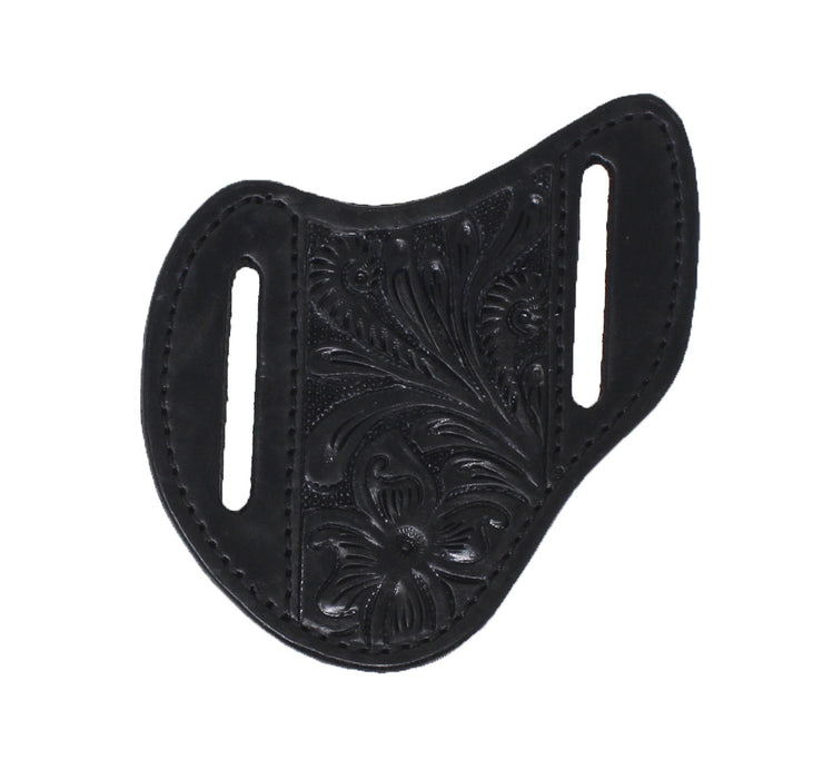 Western Leather Floral Tooled Beaded Inlay Knife Holder Flat Sheath 29RSKnifeHolder-B