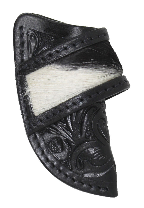 Western Floral Tooled Cowhide Inlay Leather Belt Loop Knife Sheath 29RS12