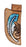 Western Leather Turquoise Feather Tooled Knife Holder Vertical Sheath 29RST04A