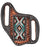Western Basket Weave Tooled Leather Beaded Knife Holder Flat Sheath 29RTBFlat