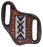 Western Basket Weave Tooled Leather Beaded Knife Holder Flat Sheath 29RTBFlat