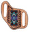 Western Basket Weave Tooled Leather Beaded Knife Holder Flat Sheath 29RTBFlat