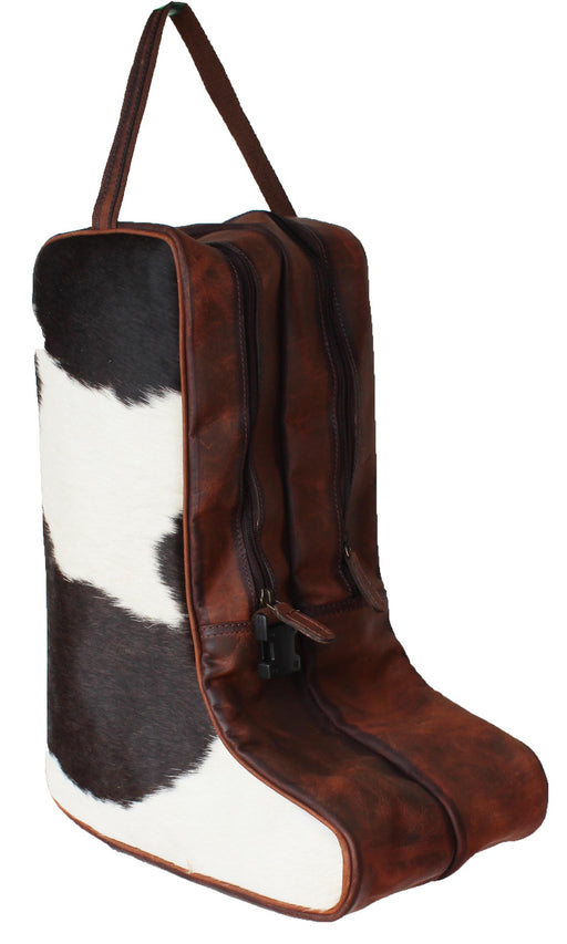 Western Waxed Canvas Leather Travel Carry Storage Boot Bag Waterproof 30SK02