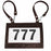 Set of 2 Handmade Floral Tooled Tan Leather Livestock Horse Show Exhibitor Number Holder