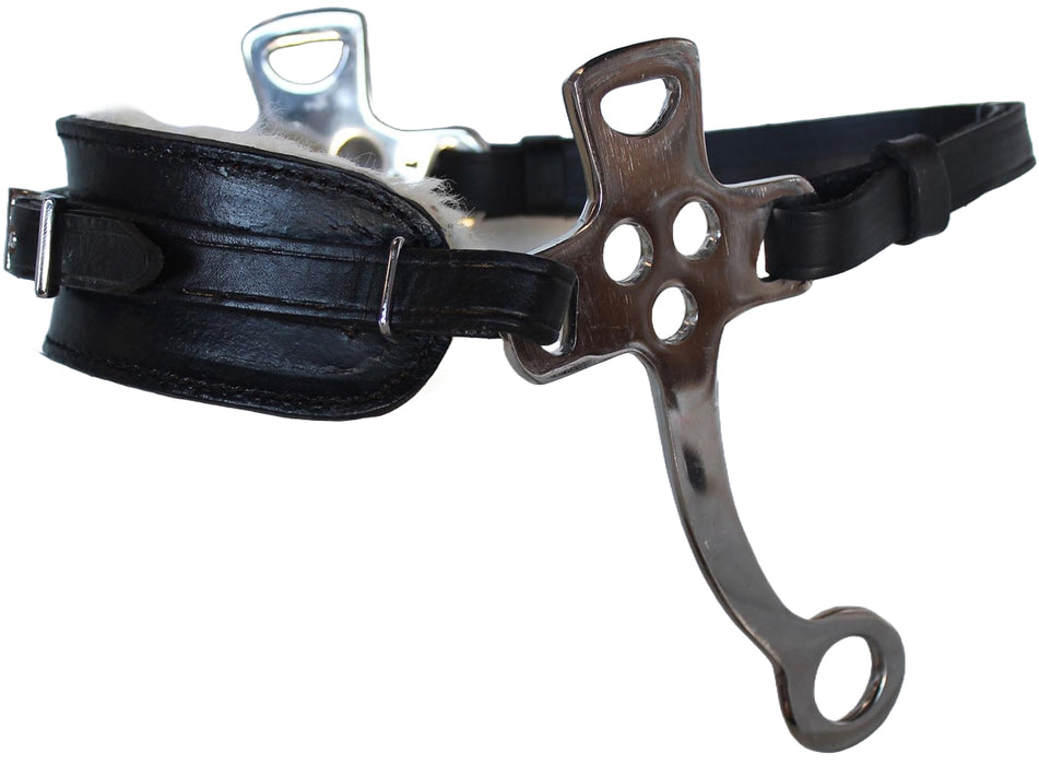 Horse Western English Leather Bitless Hackamore 7" Shank Adjustable Nose 35153