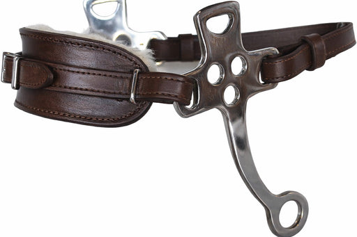 Horse Western English Leather Bitless Hackamore 7" Shank Adjustable Nose 35153