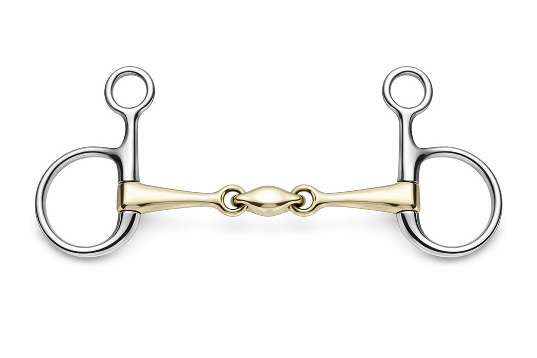 SS Hanging Cheek Lozenge Baucher Dog Bone 4-1/2" Horse Bit 35188A