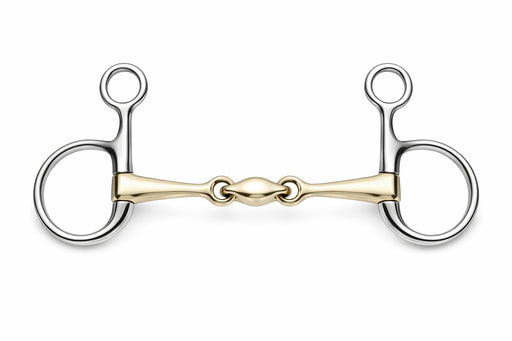 SS Hanging  Cheek Lozenge Baucher Horse Bit with Dog Bone 5" Mouth 35188B5