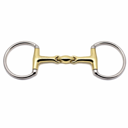 Horse SS Brass Horse Tack Western English Eggbutt Snaffle Bit Oval Link 5-1/2" 35190A