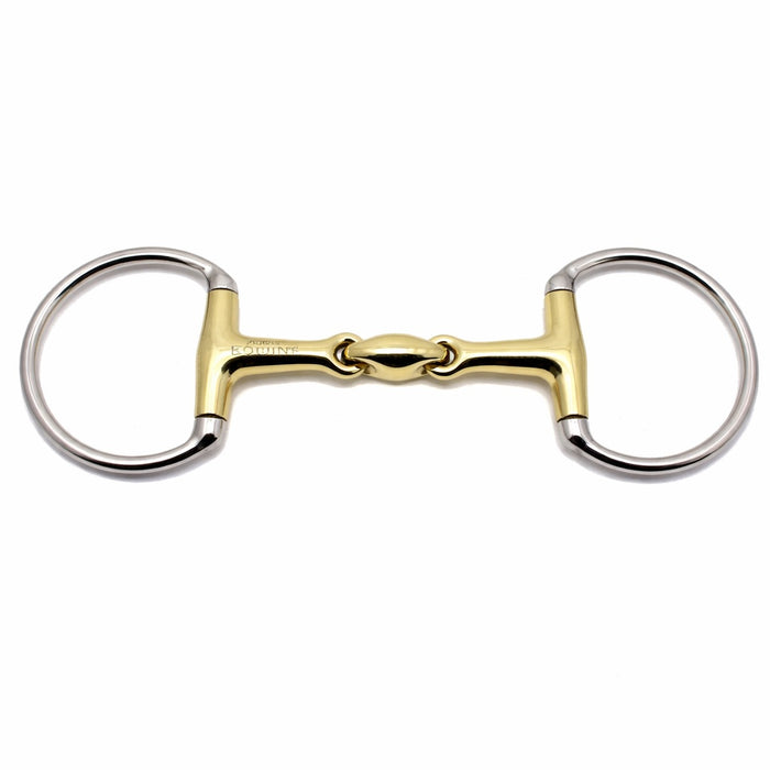 Horse SS Brass Horse Tack Western English Eggbutt Snaffle Bit Oval Link 5-1/2" 35190A