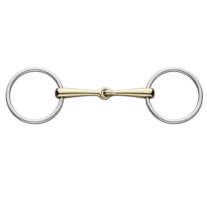 Horse SS Loose Ring Copper Hollow Mouth Snaffle Horse Bit Tack 5" Mouth  35192
