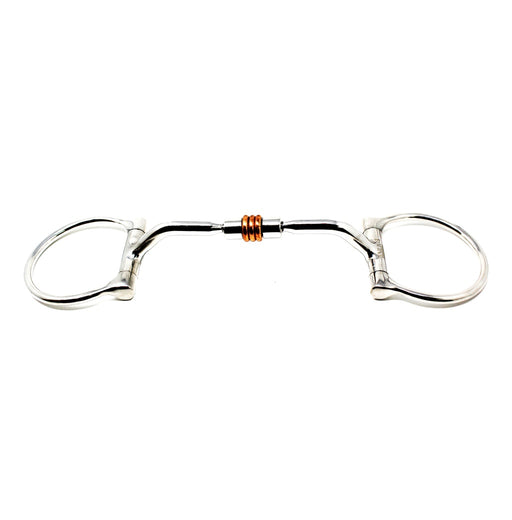 Horse Stainless Steel Mouth D-Ring Comfort Snaffle Bit Copper Rollers 35310v