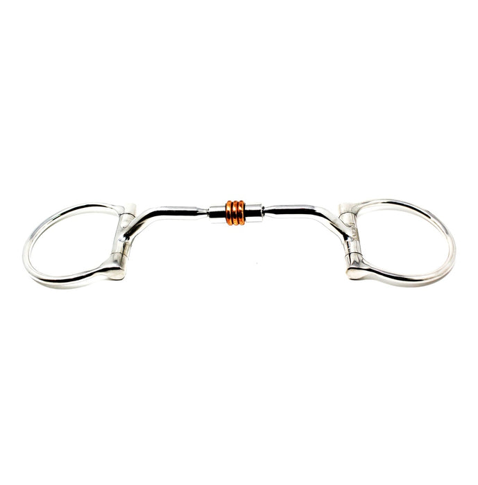 Horse Stainless Steel Mouth D-Ring Comfort Snaffle Bit Copper Rollers 35310v
