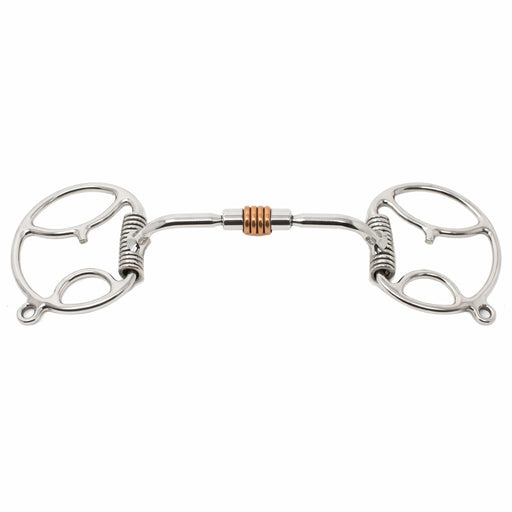 Horse Stainless Steel Mouth D-Ring Comfort Snaffle Bit Copper Rollers 35312v