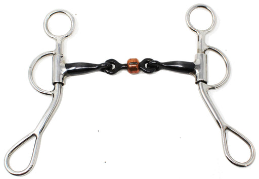 Horse  Western Sweet Iron Mouth Dog Bone Snaffle w/ Copper Roller 35313v