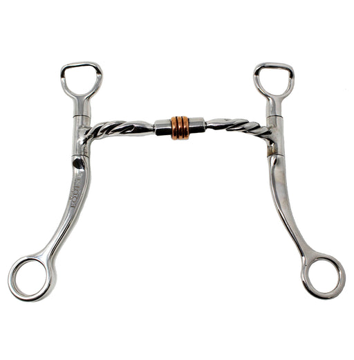 Horse Stainless Steel  Copper Roller Twisted Jointed Mouth Curb Horse Bit 35316v