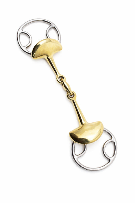 Horse Copper Double Jointed Winged Snaffle Bit with Lozenge 35384
