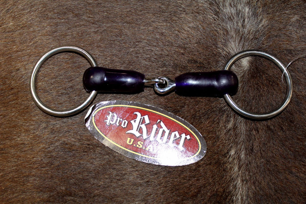 Challenger Loose Ring Soft Rubber Mouth Snaffle Horse Bit 35394