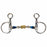 Stainless Steel 3-Piece Dog Bone Snaffle Baucher Bit w/ Copper Rings 35433