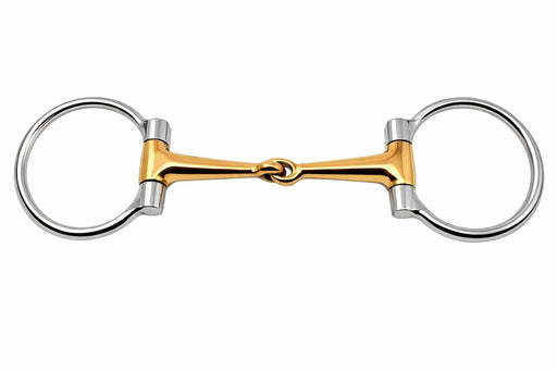D-Ring Stainless Steel Copper Horse Snaffle Bit 5" Mouth 35436