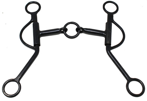 ProRider Western Dog Bone Loose Cheek Snaffle Mouth 3-piece Horse Bt 35499