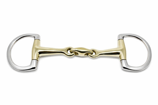 Horse English Riding Brass Eggbutt Double Jointed Snaffle Bit 35506VR