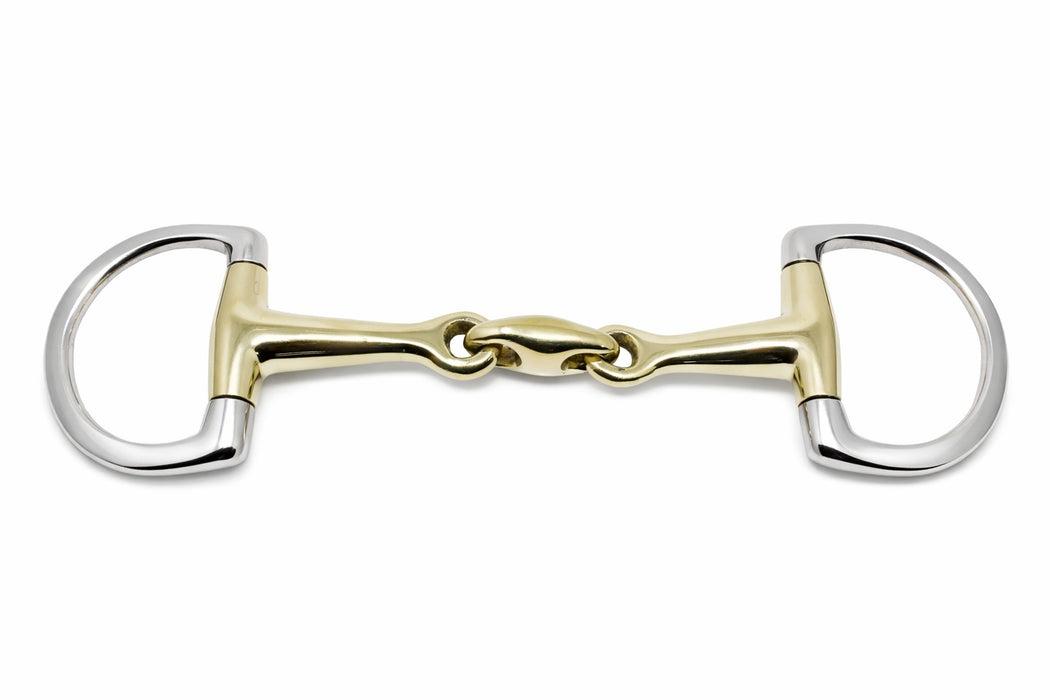 Horse English Riding Brass Eggbutt Double Jointed Snaffle Bit 35506VR