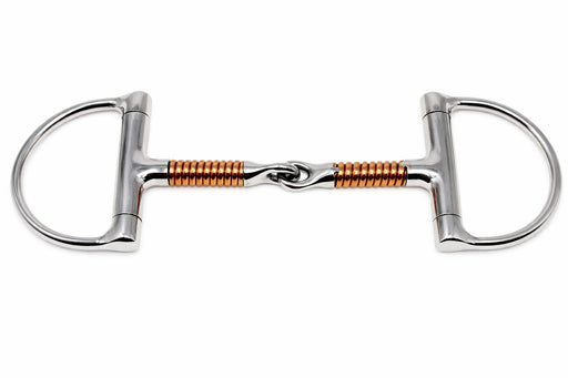 Horse 4-1/2" Stainless Steel D-Ring Copper Wire Snaffle Mouth Horse Bit 35513A