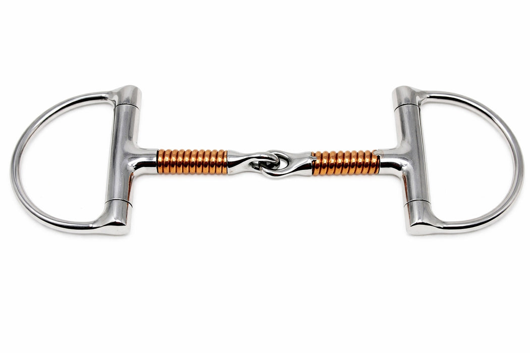 Horse 4-1/2" Stainless Steel D-Ring Copper Wire Snaffle Mouth Horse Bit 35513A