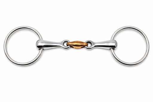 Stainless Steel Loose Ring Copper Dog Bone Snaffle Horse Bit 35518