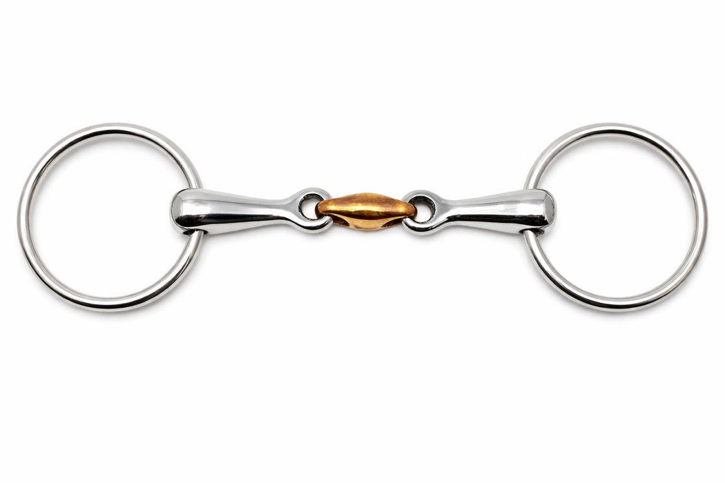 Stainless Steel Loose Ring Copper Dog Bone Snaffle Horse Bit 35518