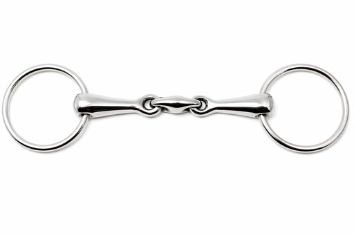 Anatomic Stainless Steel Loose Ring Dog Bone Snaffle Horse Bit 6" Mouth 35522E