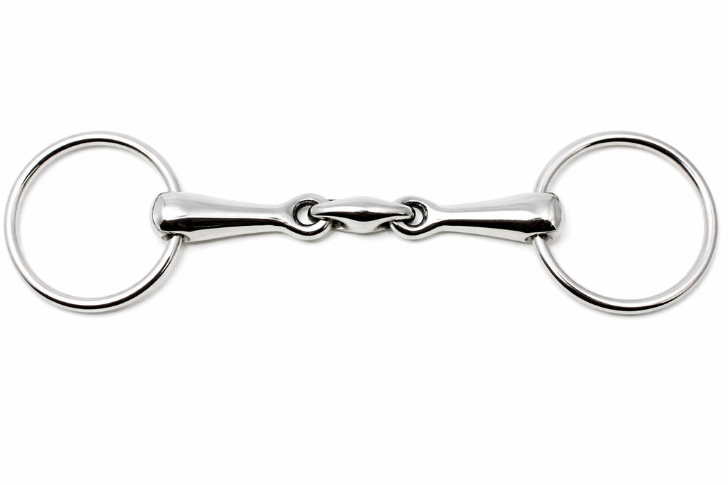 Stainless Steel Loose Ring Dog Bone Snaffle Horse Pony Bit 4 1/2" Mouth 35522A